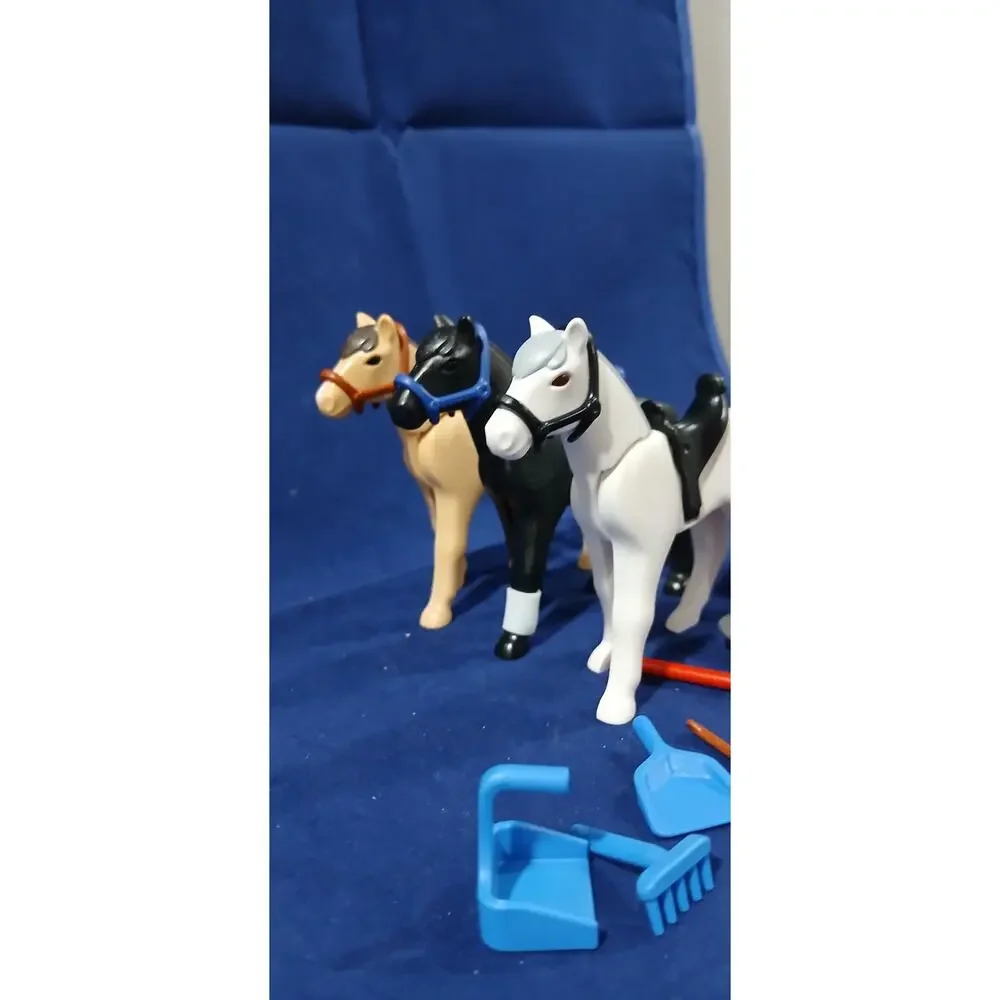 Playmobil Lot of Horses Horse Care Barn Tools Saddles Accessories Vintage